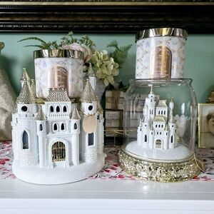 Bath & Body Works Disney Princess Light Up Castle & Cloche Candle Holders